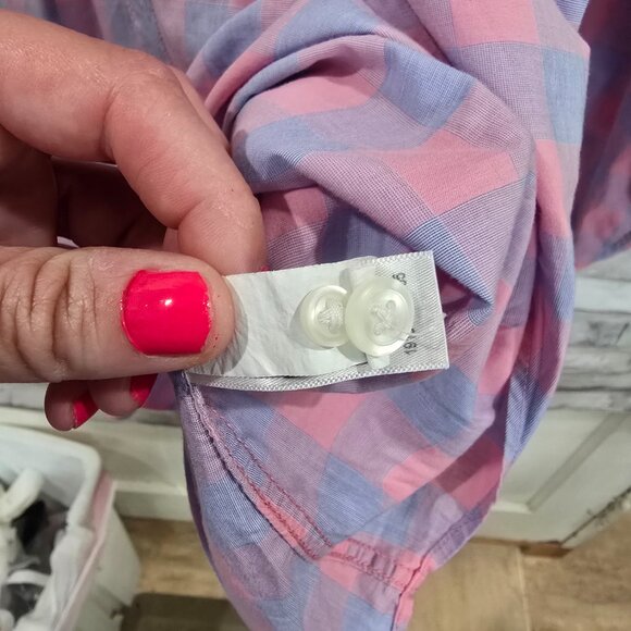 Bonobos Shirt Mens Size XL Pink Blue Check Button Up Long Sleeve - Picture 3 of 6